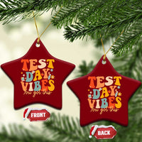 Test Day Vibes Ceramic Ornament Teacher Groovy Testing Day Exam