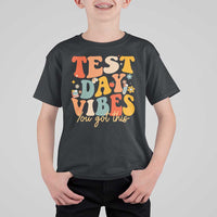 Test Day Vibes T Shirt For Kid Teacher Groovy Testing Day Exam