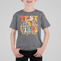 Test Day Vibes T Shirt For Kid Teacher Groovy Testing Day Exam