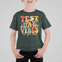 Test Day Vibes T Shirt For Kid Teacher Groovy Testing Day Exam