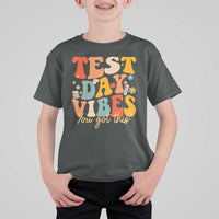 Test Day Vibes T Shirt For Kid Teacher Groovy Testing Day Exam