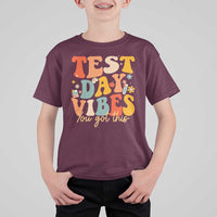 Test Day Vibes T Shirt For Kid Teacher Groovy Testing Day Exam