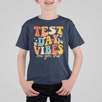 Test Day Vibes T Shirt For Kid Teacher Groovy Testing Day Exam