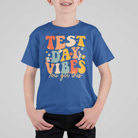 Test Day Vibes T Shirt For Kid Teacher Groovy Testing Day Exam