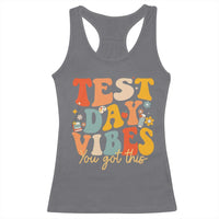 Test Day Vibes Racerback Tank Top Teacher Groovy Testing Day Exam