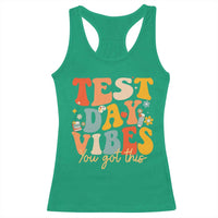 Test Day Vibes Racerback Tank Top Teacher Groovy Testing Day Exam