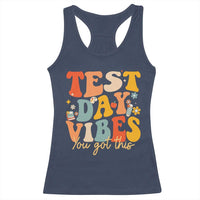 Test Day Vibes Racerback Tank Top Teacher Groovy Testing Day Exam
