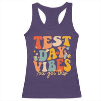 Test Day Vibes Racerback Tank Top Teacher Groovy Testing Day Exam