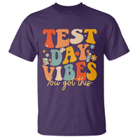 Test Day Vibes T Shirt Teacher Groovy Testing Day Exam