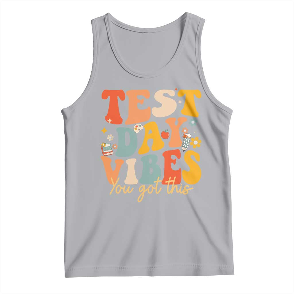 Test Day Vibes Tank Top Teacher Groovy Testing Day Exam
