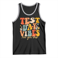Test Day Vibes Tank Top Teacher Groovy Testing Day Exam