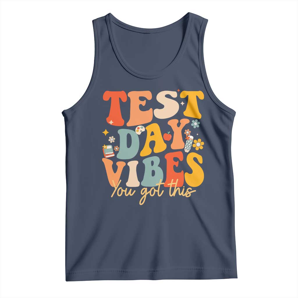 Test Day Vibes Tank Top Teacher Groovy Testing Day Exam
