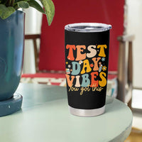 Test Day Vibes Tumbler Cup Teacher Groovy Testing Day Exam