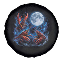 Three Crawfish Moon Spare Tire Cover Lobster Howling To The Moon Vintage Moon Animals