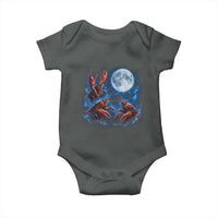 Three Crawfish Moon Baby Onesie Lobster Howling To The Moon Vintage Moon Animals