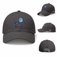 Three Crawfish Moon Baseball Cap Lobster Howling To The Moon Vintage Moon Animals