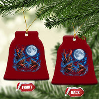 Three Crawfish Moon Ceramic Ornament Lobster Howling To The Moon Vintage Moon Animals