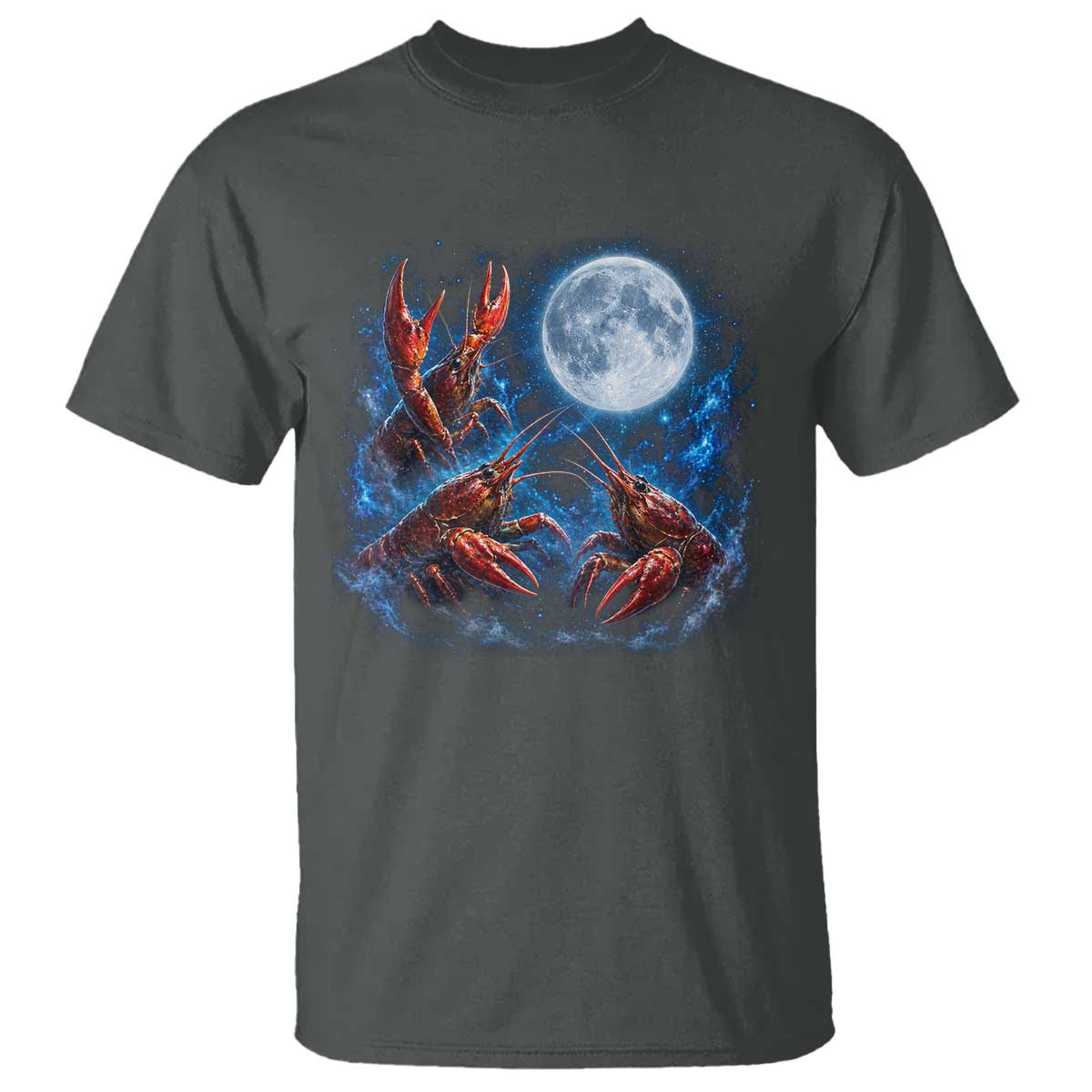 Three Crawfish Moon T Shirt Lobster Howling To The Moon Vintage Moon Animals