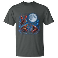 Three Crawfish Moon T Shirt Lobster Howling To The Moon Vintage Moon Animals