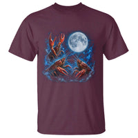 Three Crawfish Moon T Shirt Lobster Howling To The Moon Vintage Moon Animals