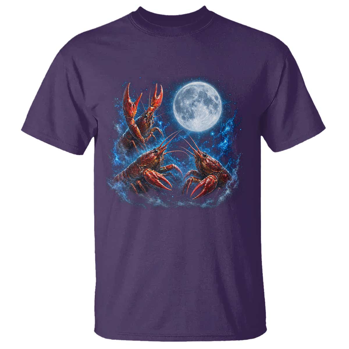Three Crawfish Moon T Shirt Lobster Howling To The Moon Vintage Moon Animals