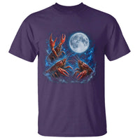 Three Crawfish Moon T Shirt Lobster Howling To The Moon Vintage Moon Animals