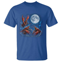 Three Crawfish Moon T Shirt Lobster Howling To The Moon Vintage Moon Animals