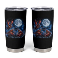 Three Crawfish Moon Tumbler Cup Lobster Howling To The Moon Vintage Moon Animals
