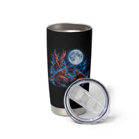 Three Crawfish Moon Tumbler Cup Lobster Howling To The Moon Vintage Moon Animals