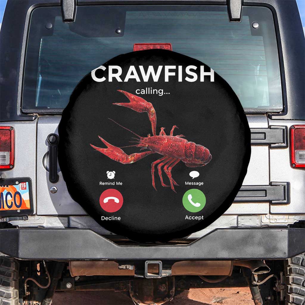 Crawfish Calling Spare Tire Cover Funny Fishing Cajun Boil Lobster Meme