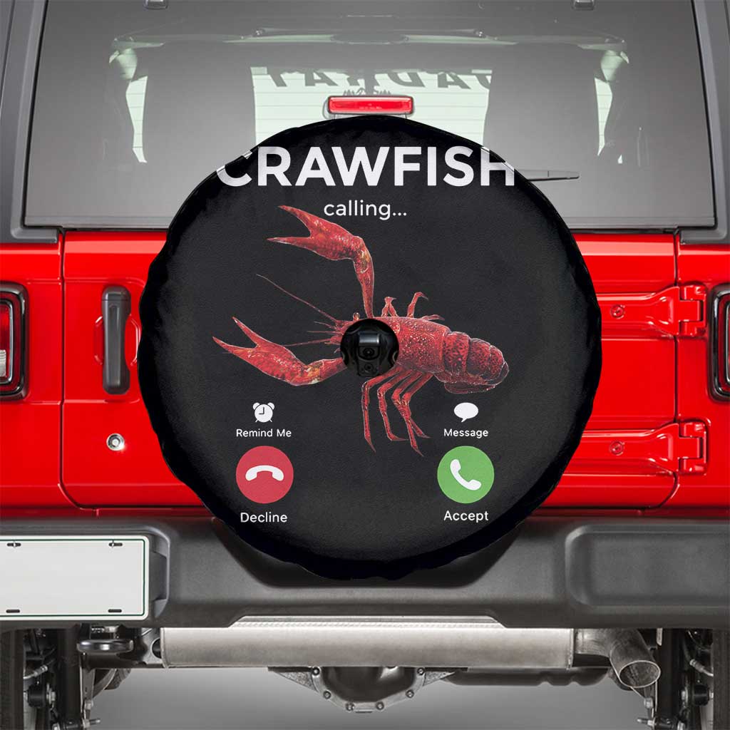 Crawfish Calling Spare Tire Cover Funny Fishing Cajun Boil Lobster Meme