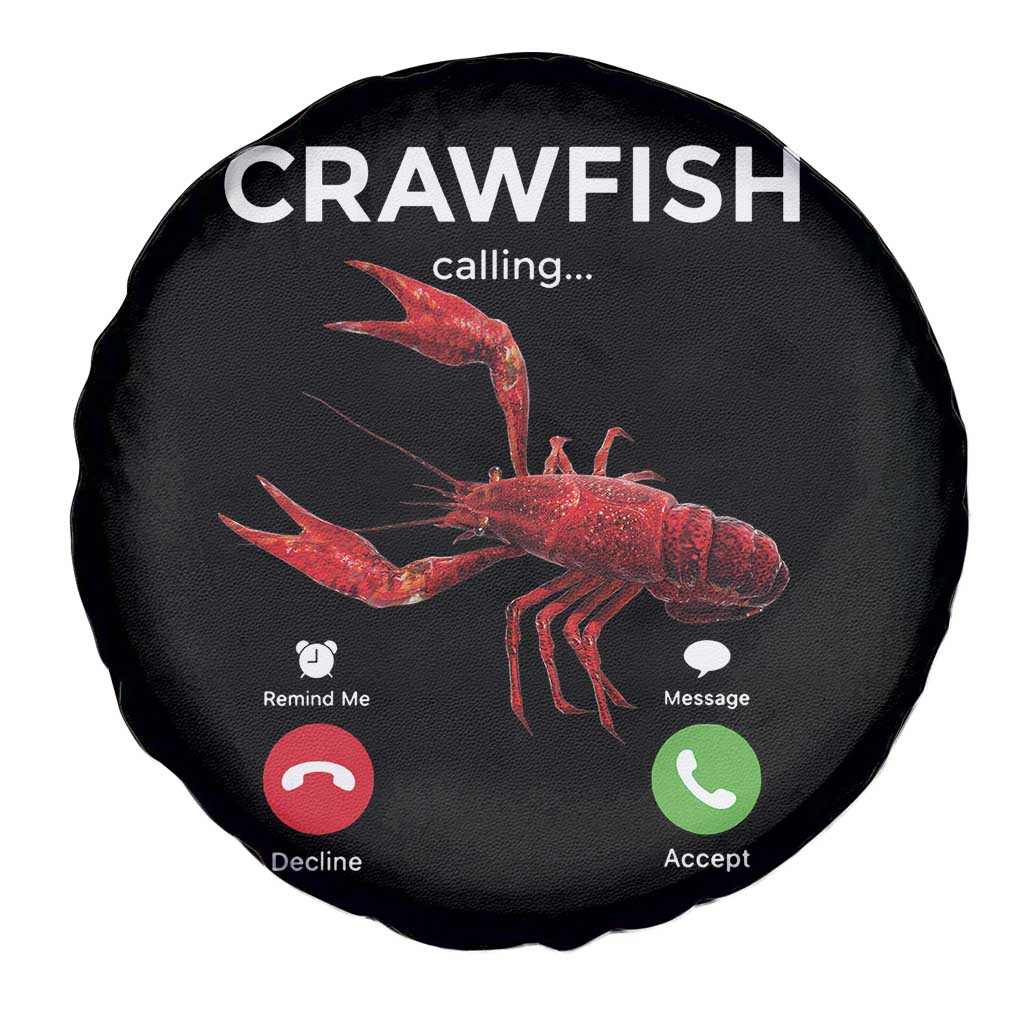 Crawfish Calling Spare Tire Cover Funny Fishing Cajun Boil Lobster Meme
