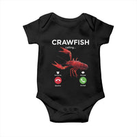 Crawfish Calling Baby Onesie Funny Fishing Cajun Boil Lobster Meme