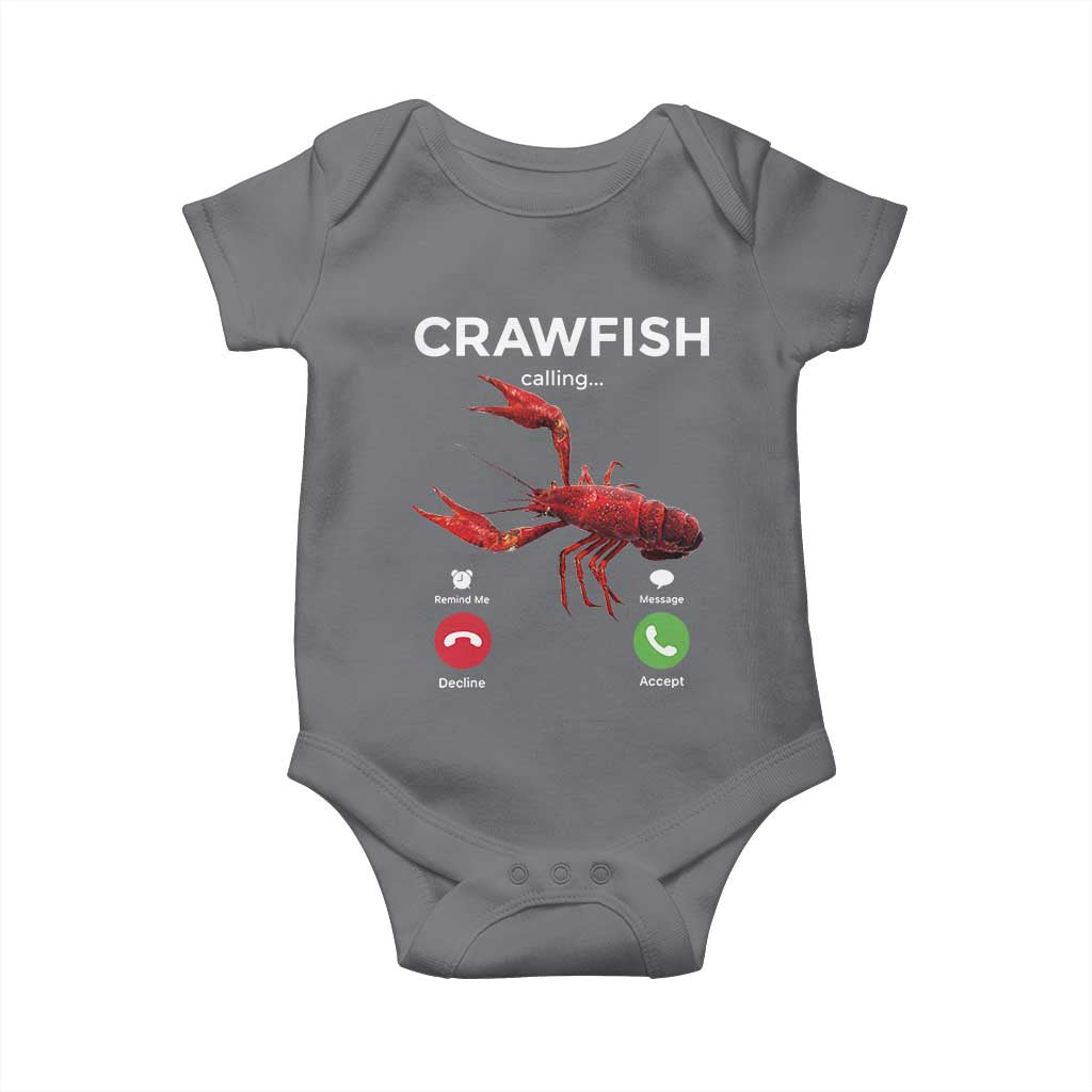 Crawfish Calling Baby Onesie Funny Fishing Cajun Boil Lobster Meme