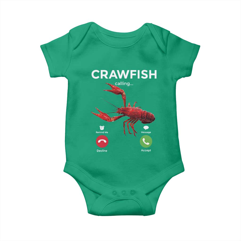 Crawfish Calling Baby Onesie Funny Fishing Cajun Boil Lobster Meme