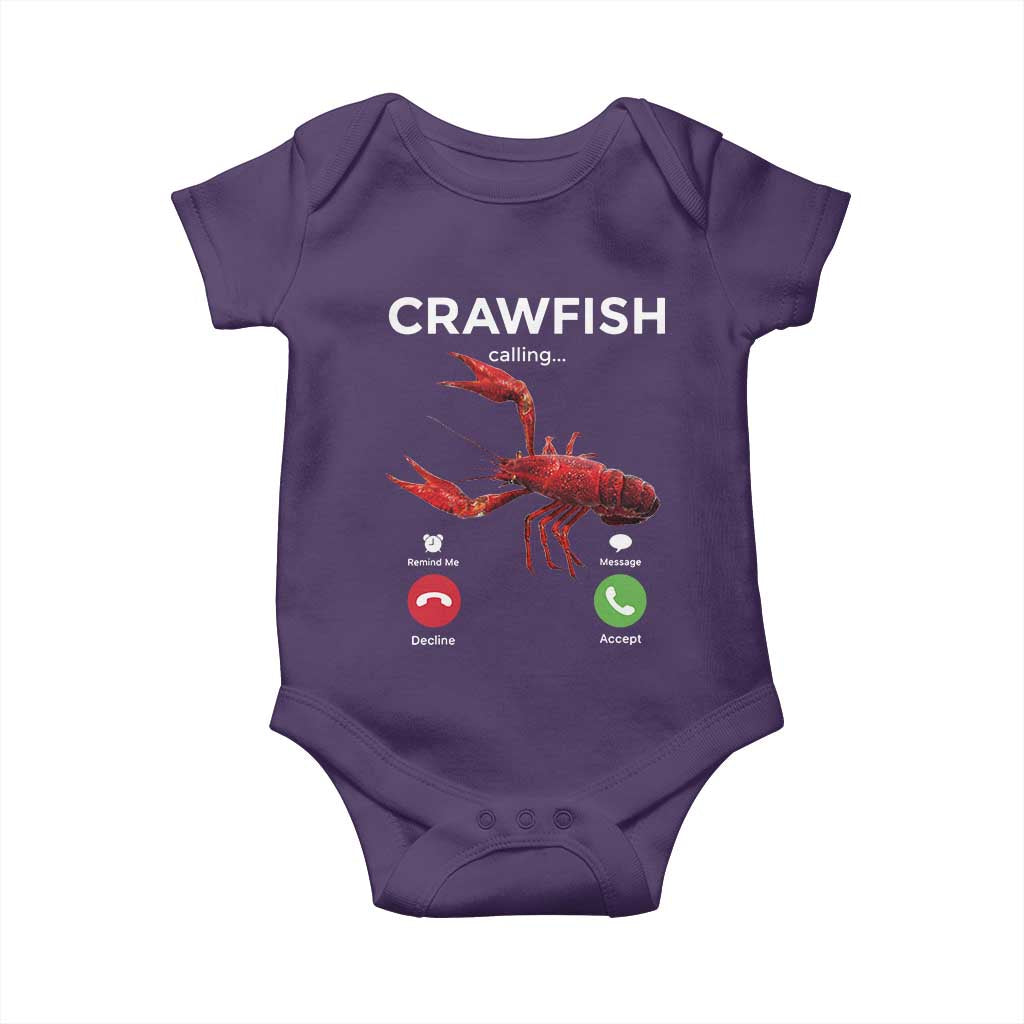 Crawfish Calling Baby Onesie Funny Fishing Cajun Boil Lobster Meme