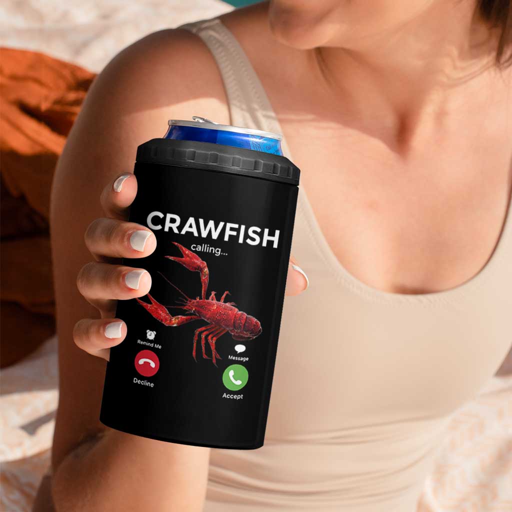 Crawfish Calling 4 in 1 Can Cooler Tumbler Funny Fishing Cajun Boil Lobster Meme