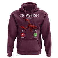 Crawfish Calling Hoodie Funny Fishing Cajun Boil Lobster Meme