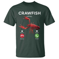 Crawfish Calling T Shirt Funny Fishing Cajun Boil Lobster Meme