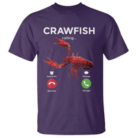Crawfish Calling T Shirt Funny Fishing Cajun Boil Lobster Meme