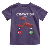 Crawfish Calling Toddler T Shirt Funny Fishing Cajun Boil Lobster Meme