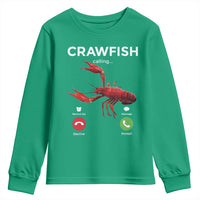 Crawfish Calling Youth Sweatshirt Funny Fishing Cajun Boil Lobster Meme