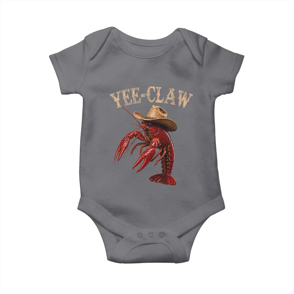 Funny Cowboy Crawfish Baby Onesie Yee Claw Funny Crawfish Cajun Seafood Festival