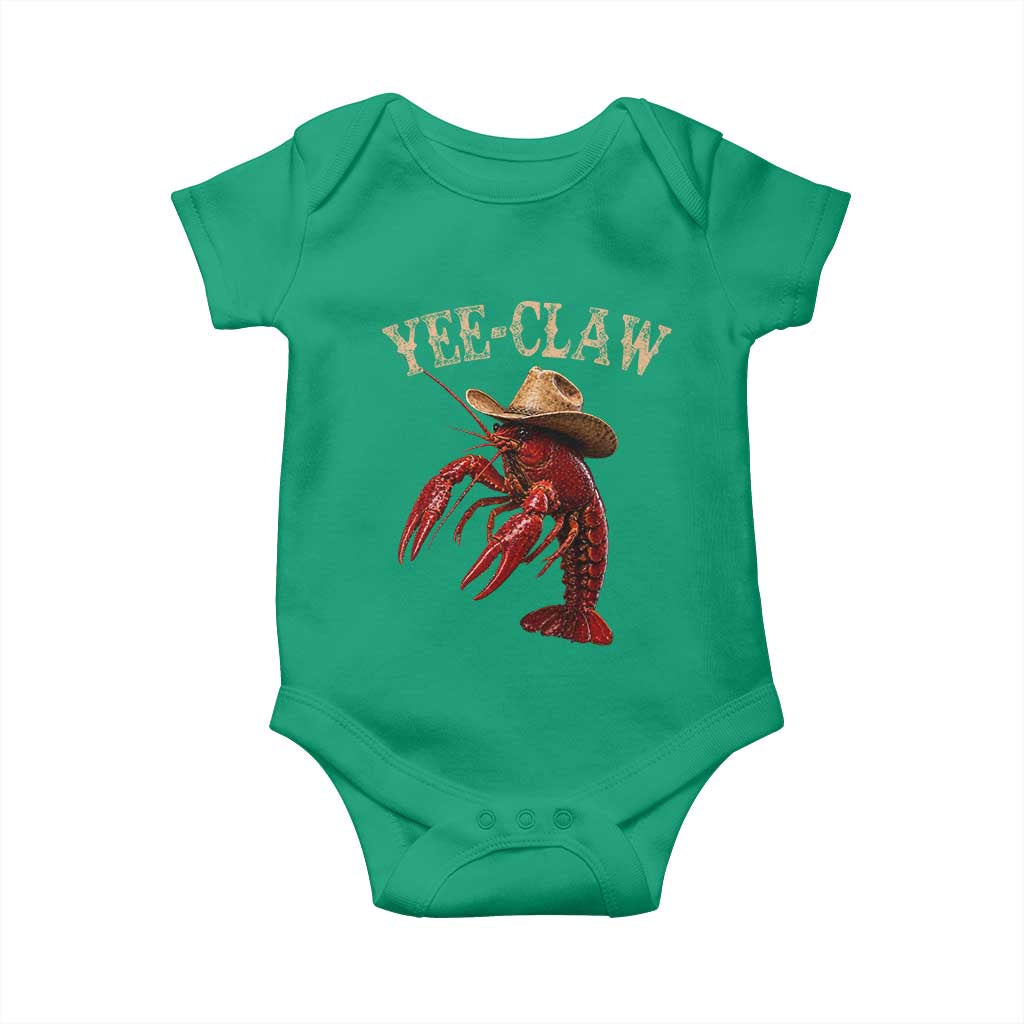 Funny Cowboy Crawfish Baby Onesie Yee Claw Funny Crawfish Cajun Seafood Festival