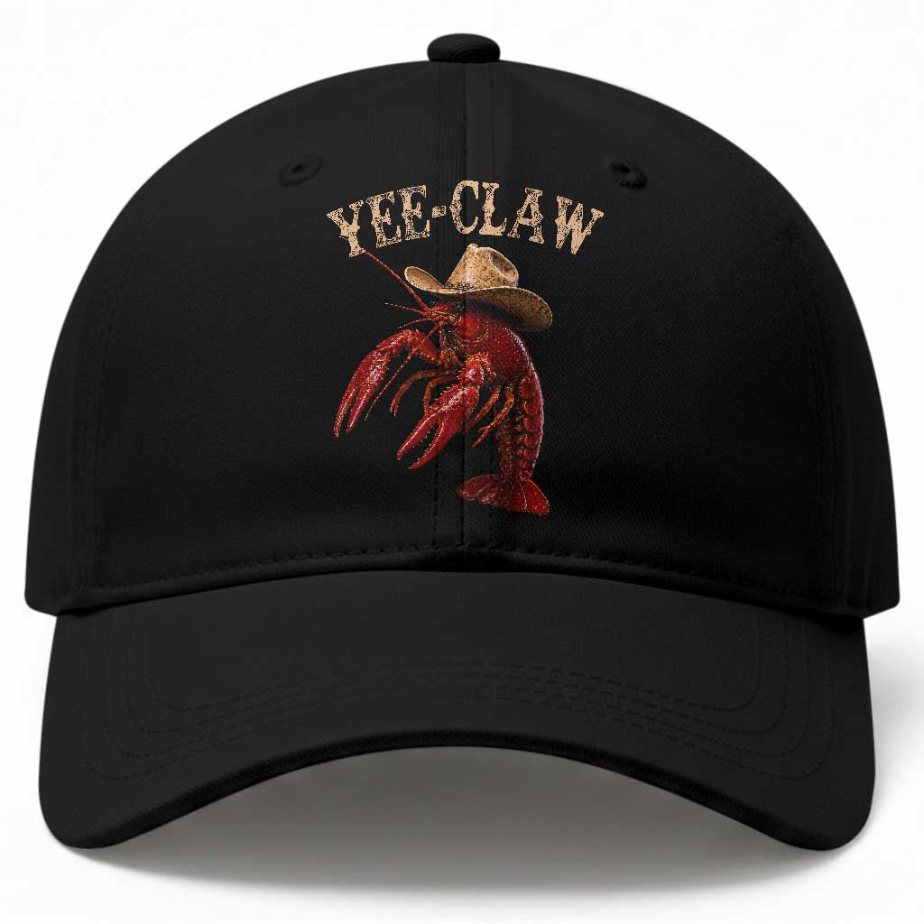 Funny Cowboy Crawfish Baseball Cap Yee Claw Funny Crawfish Cajun Seafood Festival