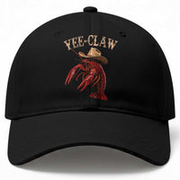 Funny Cowboy Crawfish Baseball Cap Yee Claw Funny Crawfish Cajun Seafood Festival