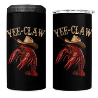 Funny Cowboy Crawfish 4 in 1 Can Cooler Tumbler Yee Claw Funny Crawfish Cajun Seafood Festival
