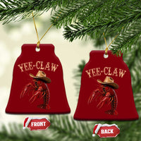 Funny Cowboy Crawfish Ceramic Ornament Yee Claw Funny Crawfish Cajun Seafood Festival