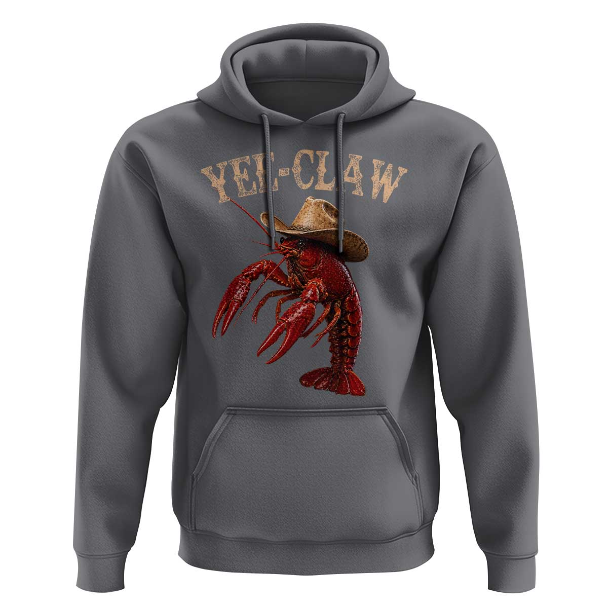 Funny Cowboy Crawfish Hoodie Yee Claw Funny Crawfish Cajun Seafood Festival
