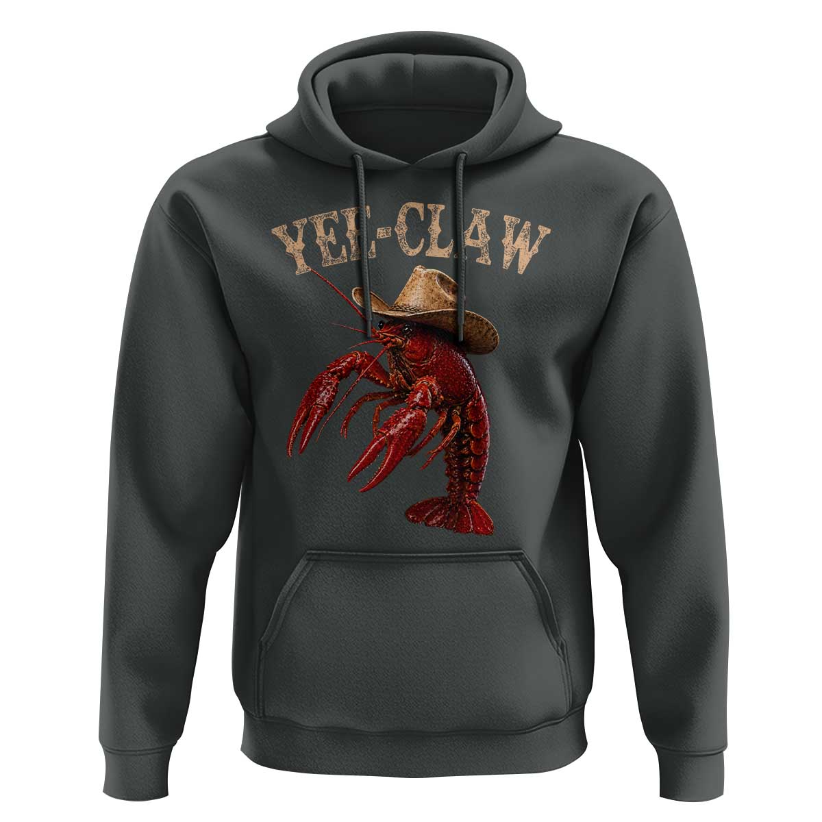 Funny Cowboy Crawfish Hoodie Yee Claw Funny Crawfish Cajun Seafood Festival